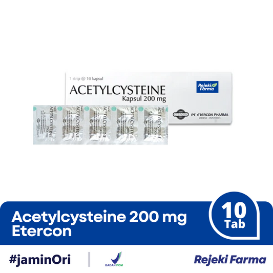 Acetylcysteine 200 mg Etercon - 1 Strip isi 10 Tablet