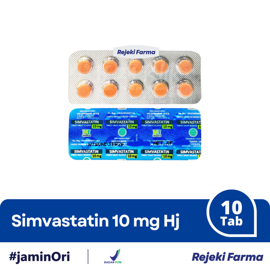 Simvastatin 10 mg HJ - 1 Strip isi 10 Tablet