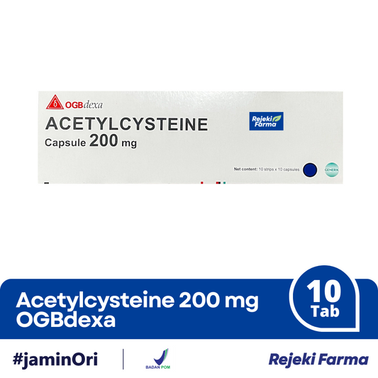 Acetylcysteine 200 mg OGBdexa - 1 strip isi 10 Tablet