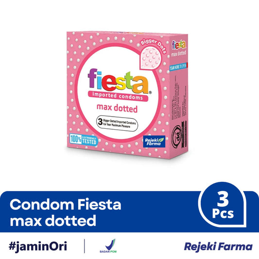 Kondom Fiesta Max Dotted - 1 Box Isi 3 Pcs