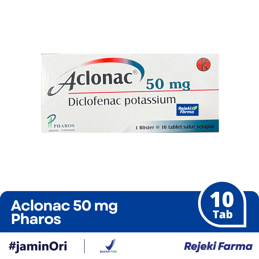 Aclonac 50 mg Pharos - 1 Strip isi 10 Tablet