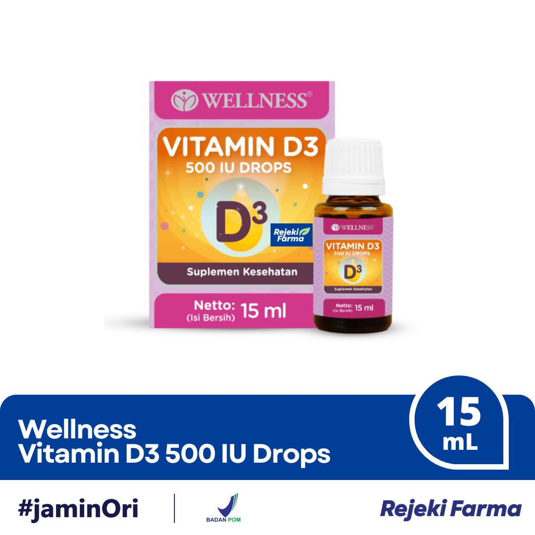 Wellness Vitamin D3 500 IU Drops - 15 mL