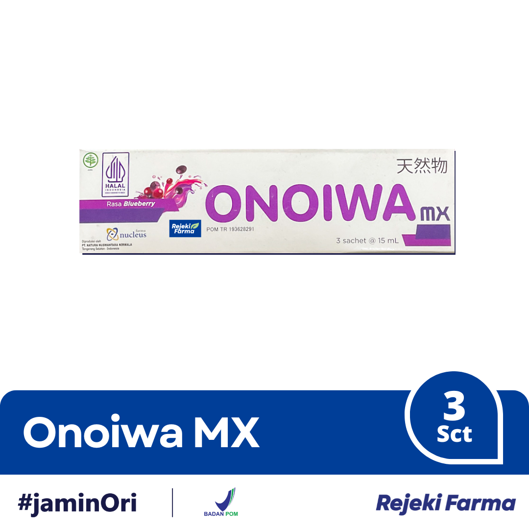 Onoiwa Mx rasa Blueberry - 1 Box isi 3 Sachet @ 15 mL