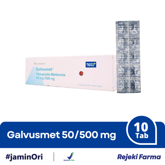 Galvusmet 50/500 mg - 1 Strip isi 10 Tablet