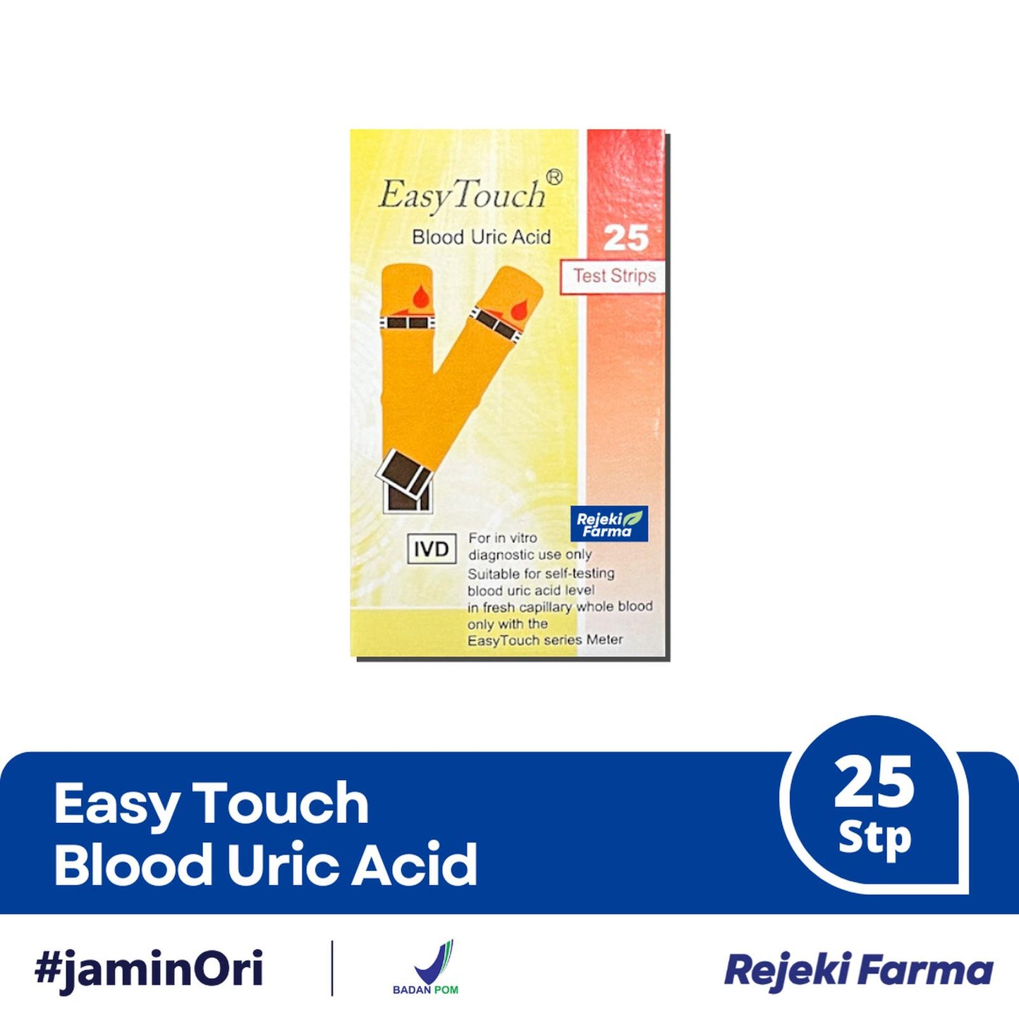 EasyTouch Blood Uric Acid - 25 Test Strip