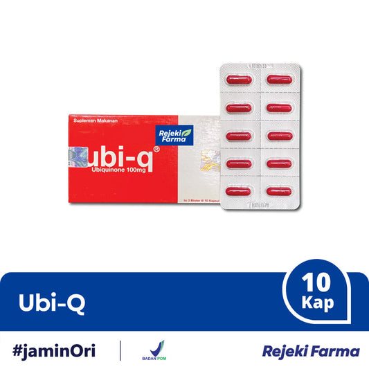 Ubi-Q Ubiquinone 100 mg - 1 Per Strip isi 10 Kapsul