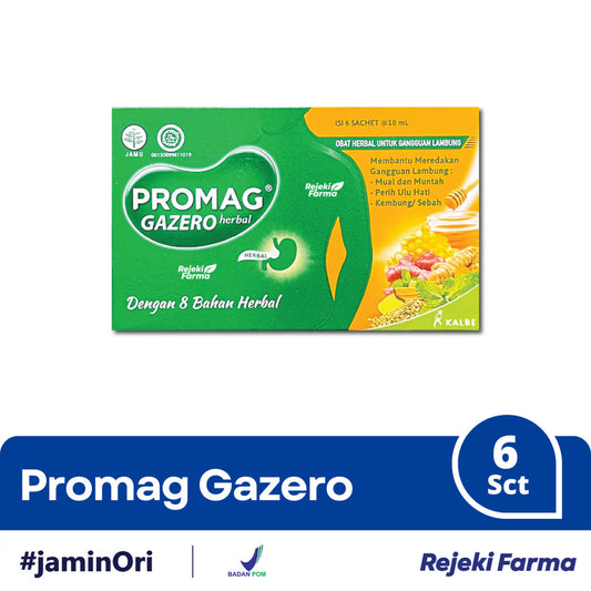 Promag Gazero Herbal - 1 Box isi 6 Sachet