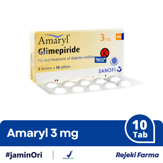 Amaryl 3 mg - 1 Strip isi 10 Tablet