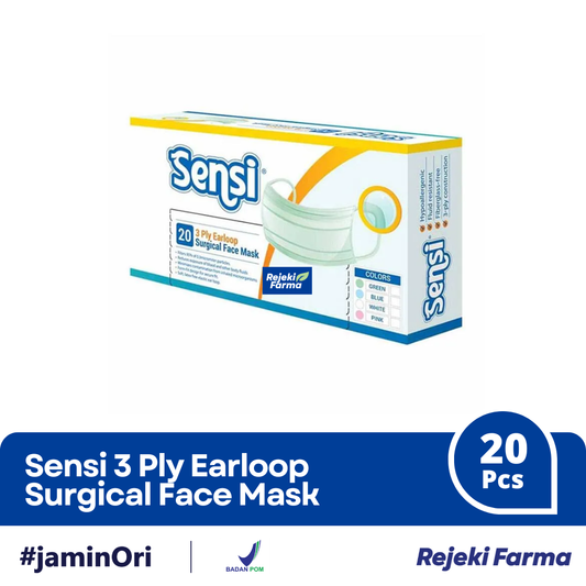 Sensi 3 Ply Earloop - 1 Box isi 20 Lembar
