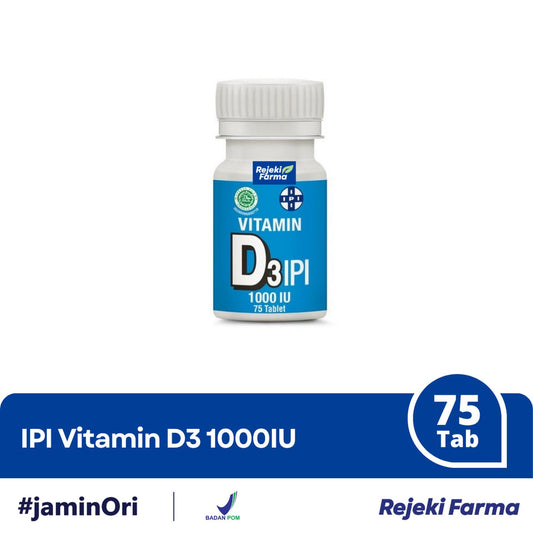 IPI Vitamin D3 1000 IU - 1 Botol isi 70 Tablet