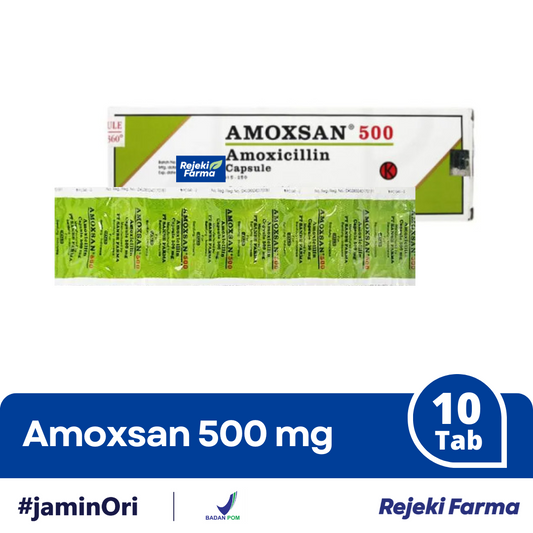 Amoxsan 500 mg - 1 Strip isi 10 Tablet