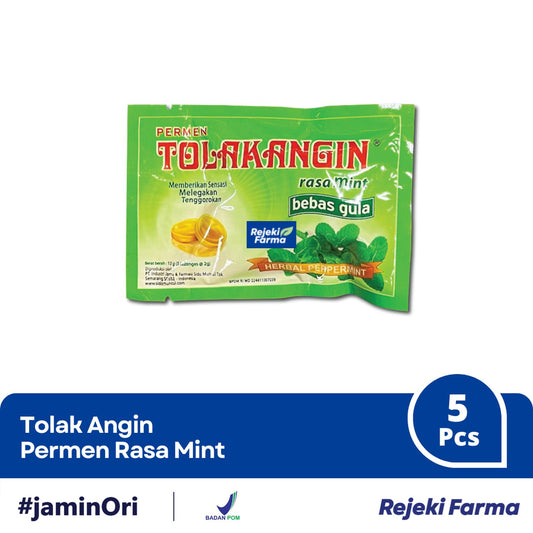 Tolak Angin Rasa mint Bebas Gula Permen - 5 Pcs
