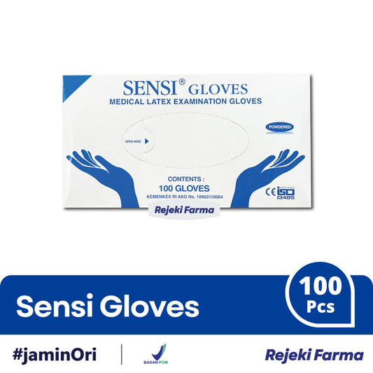 Sensi Gloves Powdered Sarung Tangan S,M,L - isi 100 buah