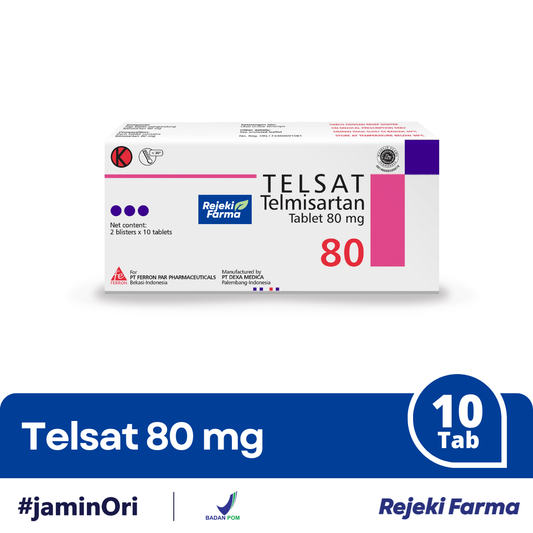 Telsat 80 mg Telmisartan - 1 Strip isi 10 Tablet