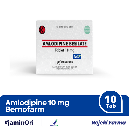 Amlodipine 10 mg BernoFarm - 1 Strip isi 10 Tablet