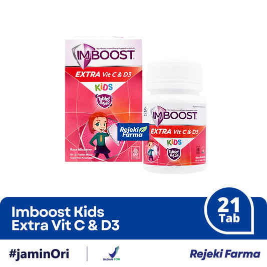 Imboost Kids Extra Vit C & D3 Tablet Hisap Anak -  21 Tablet Hisap