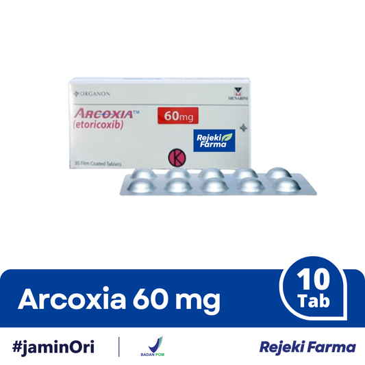 Arcoxia 60 mg - 1 Strip isi 10 Tablet