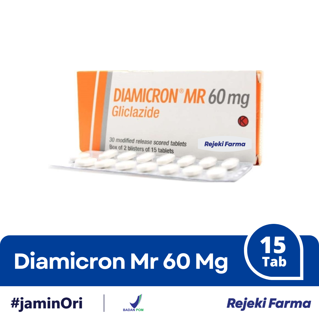 Diamicron Mr 60 mg - 1 Strip isi 15 Tablet
