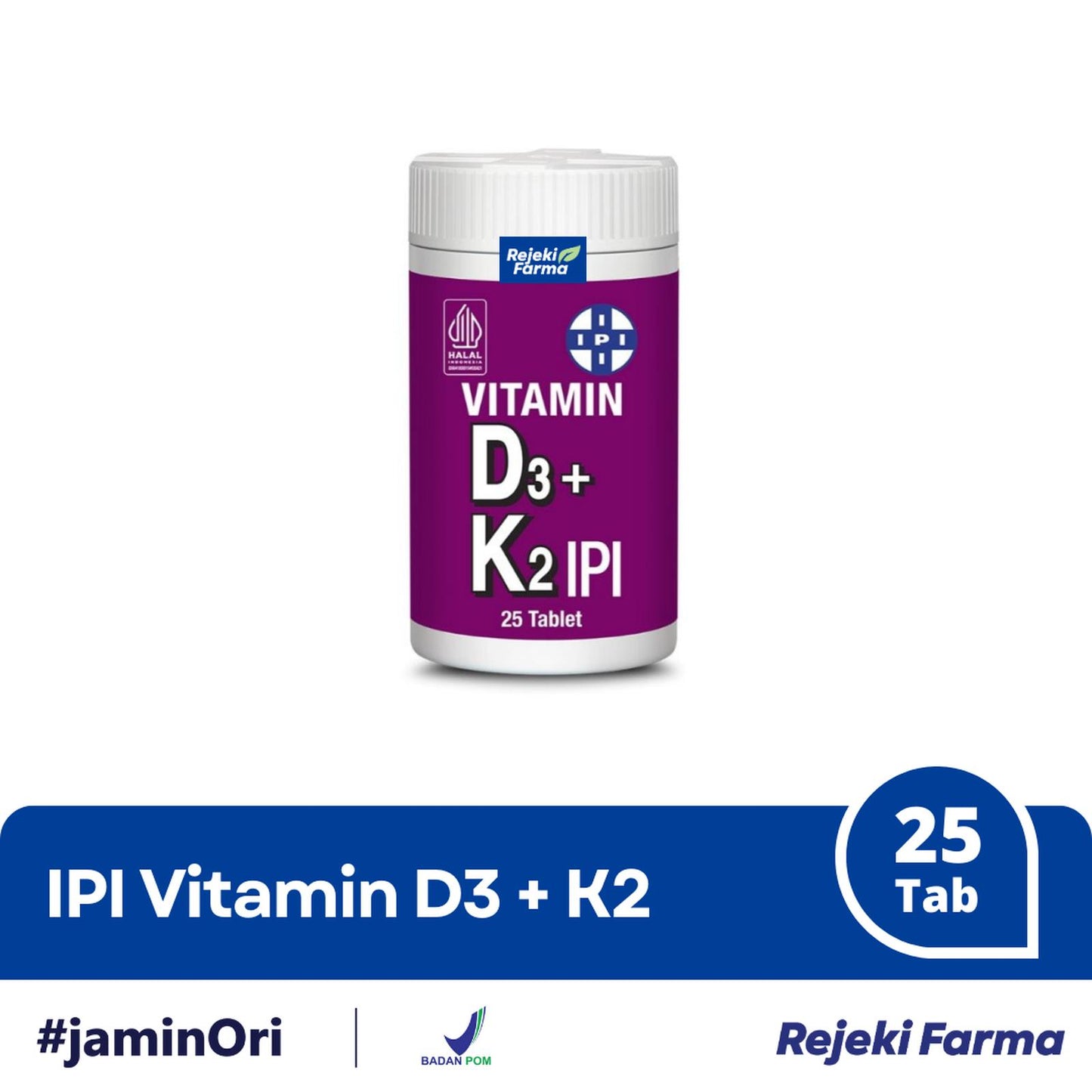 IPI Vitamin D3 + K2 IPI - 1 Botol isi 25 Tablet