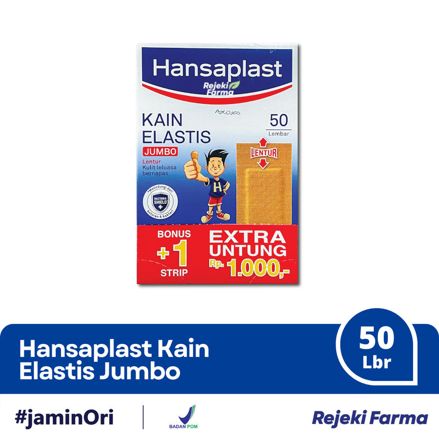 Hansaplast Kain Elastis Jumbo - 1 Box isi 50 Lembar