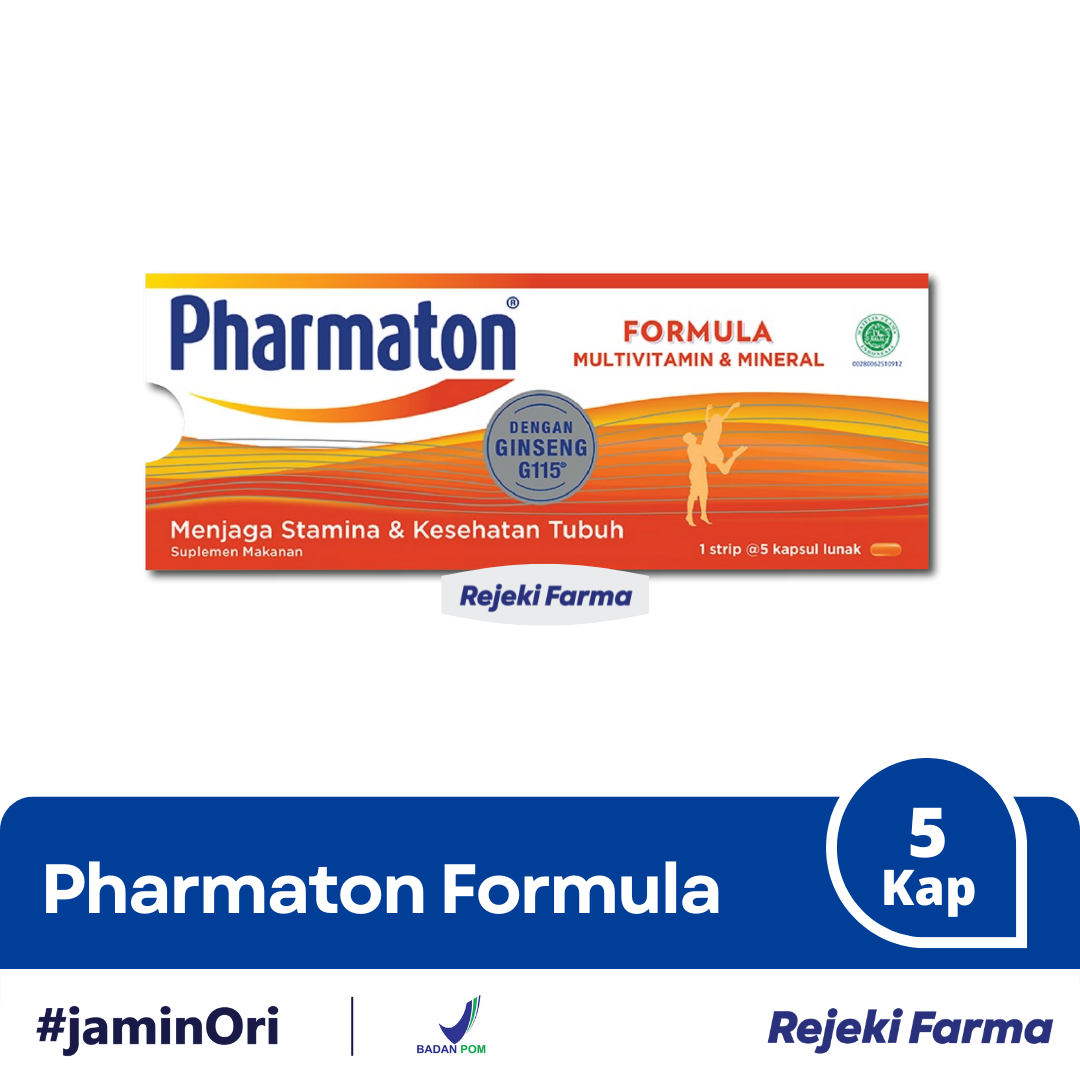 Pharmaton Formula - 1 Strip isi 5 Kapsul Lunak