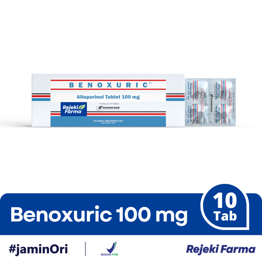 Benoxuric 100 mg - 1 Strip isi 10 Tablet