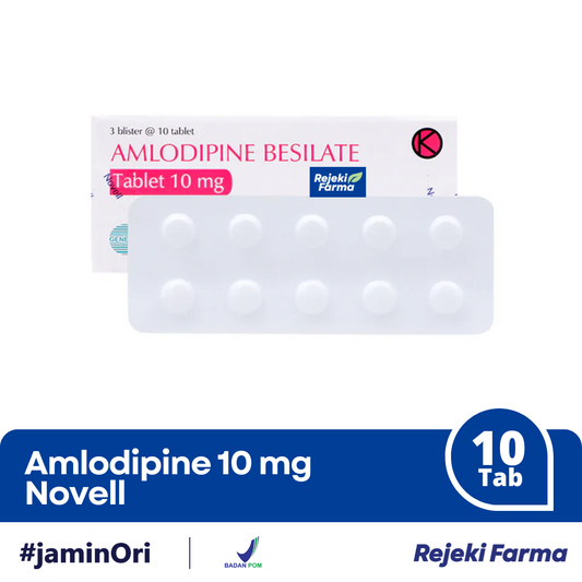 Amlodipine 10 mg novell - 1 Strip isi 10 Tablet