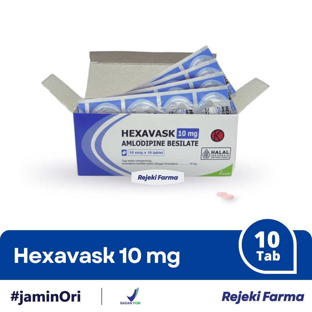 Hexavask 10 mg  Kalbe - 1 Strip isi 10 Tablet