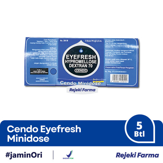 Cendo Eyefresh Minidose 0.6 mL - 1 Strip isi 5 Botol