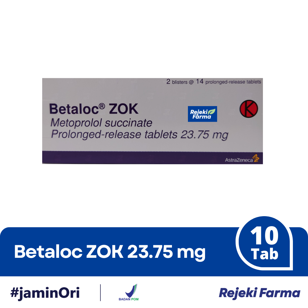 Betaloc Zok 23.75 mg - 1 Strip isi 10 Tablet