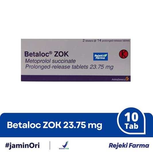 Betaloc Zok 23.75 mg - 1 Strip isi 10 Tablet