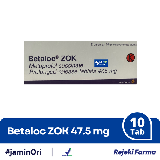 Betaloc ZOK 47.5 mg - 1 Strip isi 10 Tablet