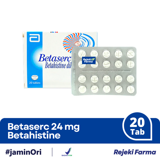 Betaserc 24 mg Betahistine - 1 Strip isi 20 Tablet