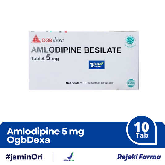 Amlodipine 5 mg Ogbdexa - 1 Strip isi 10 Tablet