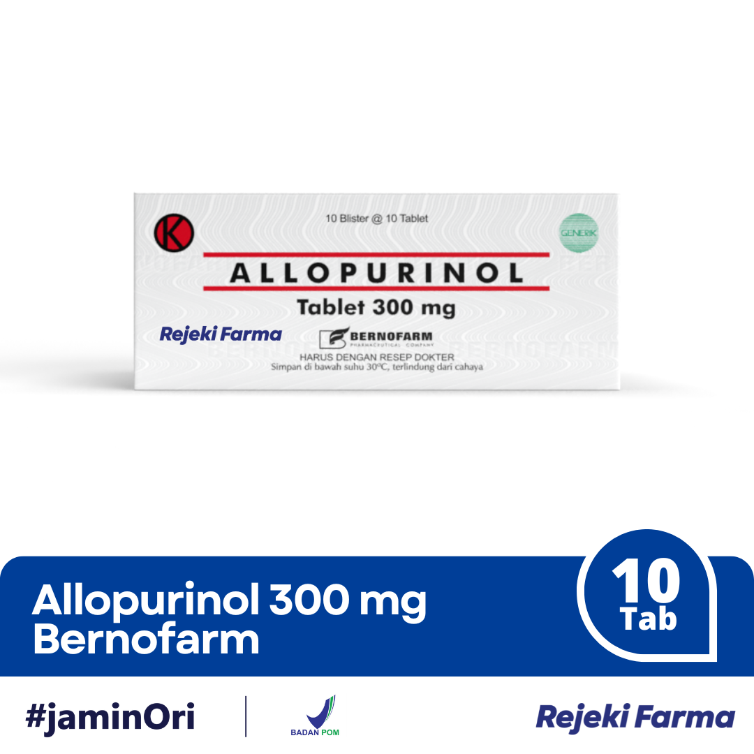 Allopurinol 300 mg Bernofarm - 1 Strip isi 10 Tablet