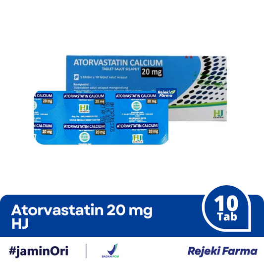 Atorvastatin 20 mg Novell - 1 Strip isi 10 Tablet