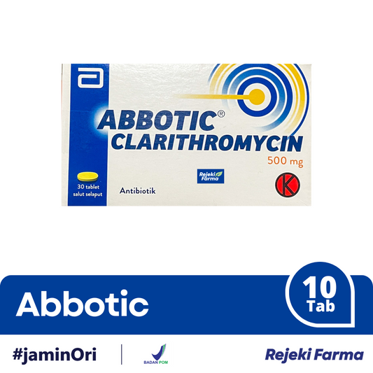 Abbotic Clarithromycin - 1 Strip isi 10 Tablet