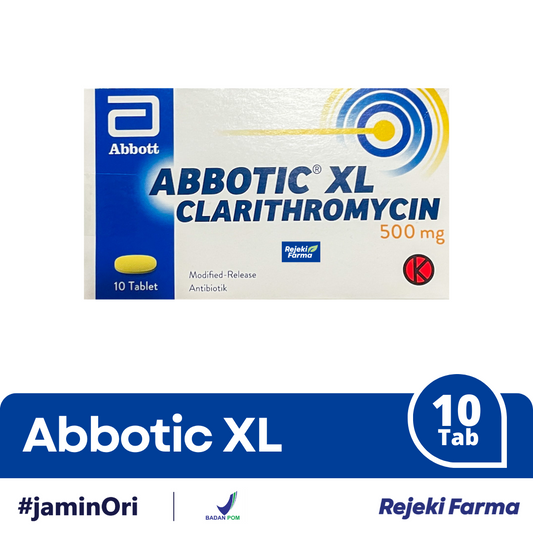 Abbotic XL Clarithromycin 500 mg – 1 Strip isi 10 tablet