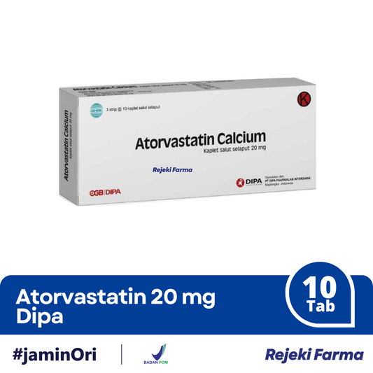 Atorvastatin Calcium 20 mg DIPA – 10 Kaplet