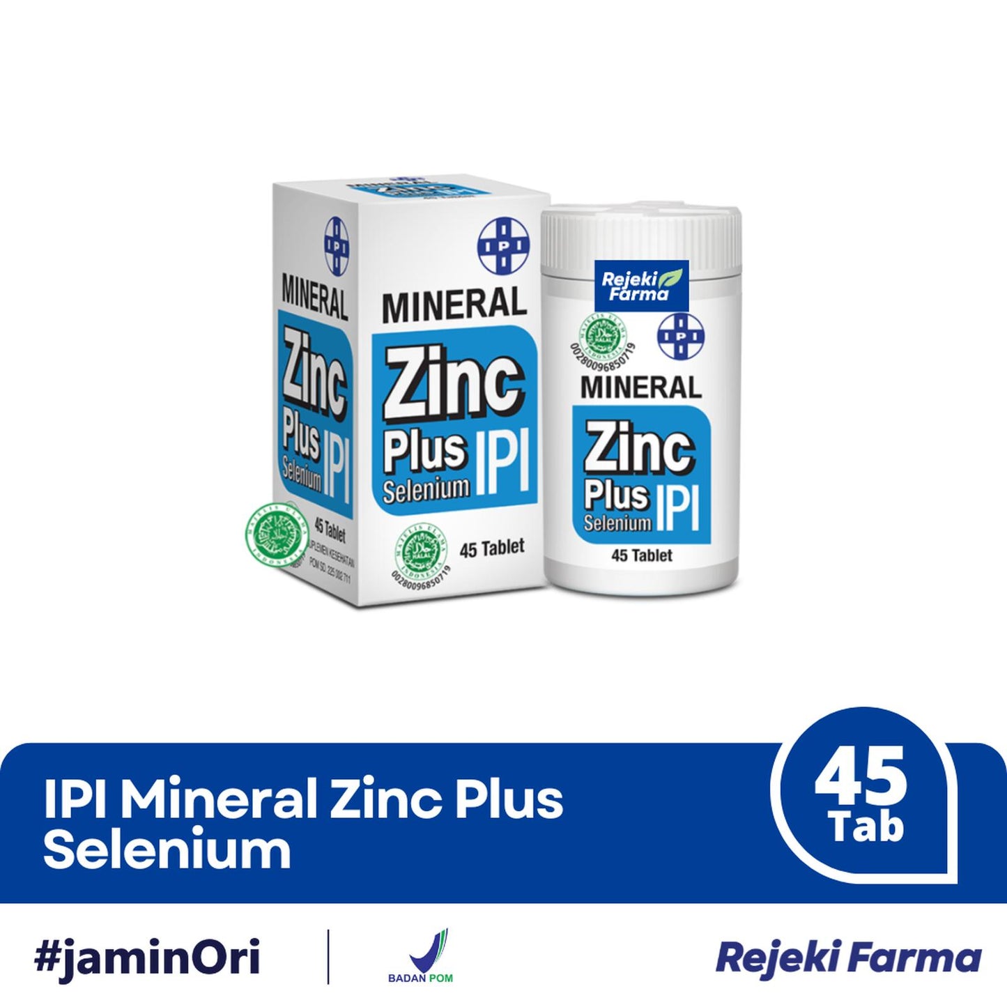 IPI Mineral Zinc Plus Selenium - 1 Botol isi 45 Tablet