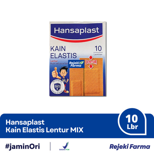 Hansaplast Kain Elastis Mix Plester - 1 Strip 10 Lembar