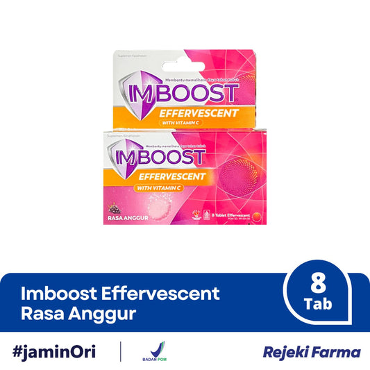 Imboost Effervescent dengan Vitamin C - 1 Box isi 8 Tablet