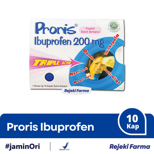 Proris Ibuprofen 200 Mg - 1 Strip isi 10 Kaplet
