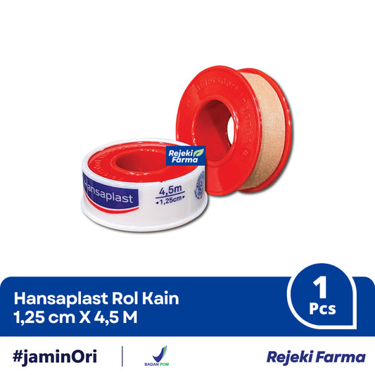 Hansaplast Plester Rol Kain (1,25cmx4,5M) - 1 Roll Plaster
