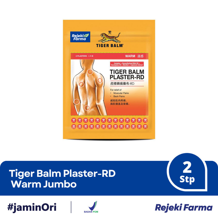 Tiger Balm Plaster Jumbo RD Warm - 1 Strip isi 2 Plaster